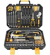 KOOPOOL 159 Piece Tool Set, Tool Box Kit for Mechanic and Car, General Household Home Tool Kit, B...