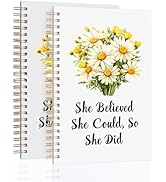 BNMBQKL 2Pcs Spiral Journal Notebook with 100 Pages, A5 College Ruled Hardcover Notebook for Offi...