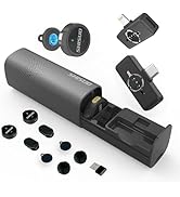 SHISUO 3-in-1 Magnetic Wireless Lavalier Microphone for iPhone 16 15 14 Android PC, Coin-Sized In...