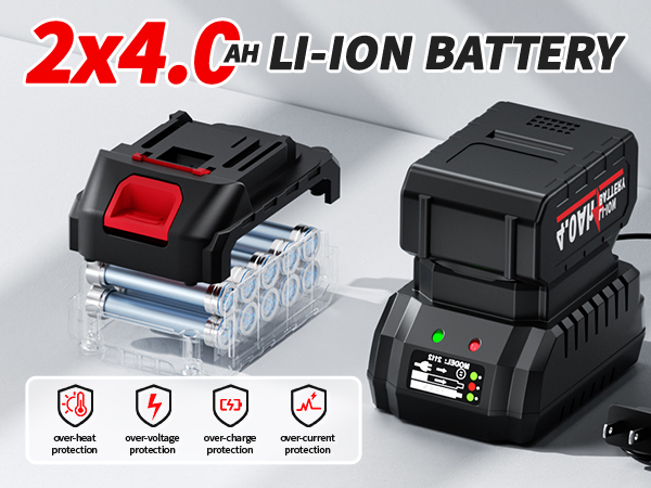 Angle Grinder Cordless 10000RPM Powerful Angle Grinder with Battery and Charger