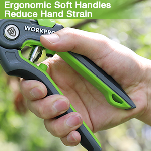 ergonomic soft handles reduce hand strain