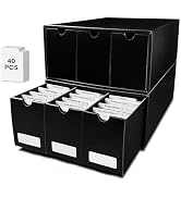 Fageverld Trading Card Storage Box, Collector Cardboard Card Box with 40 Dividers for MTG TCG Mag...