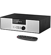 Nostalgic Micro Shelf System 40W RMS with CD Player, Bluetooth, USB Playback, FM Radio, AUX-Input...