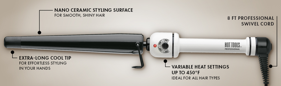 curlingiron; curlingirons; tapered; curlingiron; curlingirons; ceramic; hottools; nanoceramic