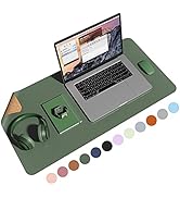 Eco Cork PU Leather Desk Mat,Dual Side Office Desk Pad,Ultra Thin Large Mouse Pad,Laptop Desk Tab...
