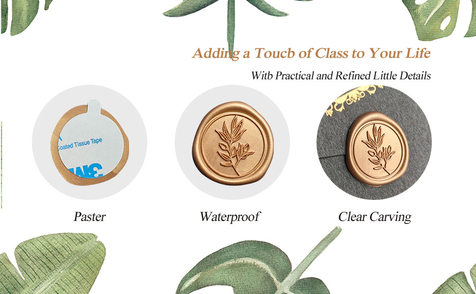 Gold Envelopes Wax Seal Sticker