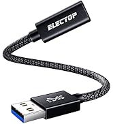 ELECTOP [10Gbps] USB C Female to USB Male Adapter Cable, USB 3.1 GEN 2 USB C Converter, Support D...
