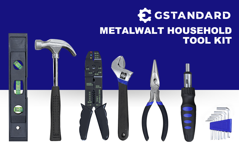 129 Piece Mechanic Tool Set,General Household Hand Kit with Plastic Storage Case