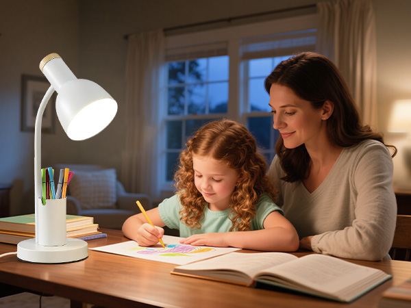 White desk lamp kids study lamp