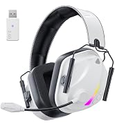 Vakedy Wireless Gaming Headset for PS5, PS4, PC, 2.4GHz Low-Latency &amp; Bluetooth 5.4 Gaming Headph...