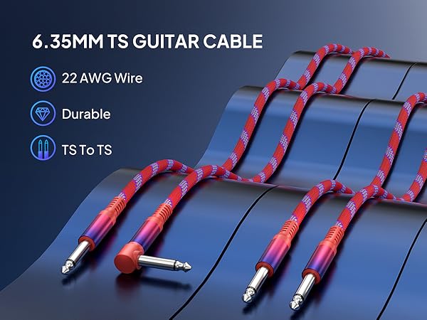 6.35mm ts guitar cable