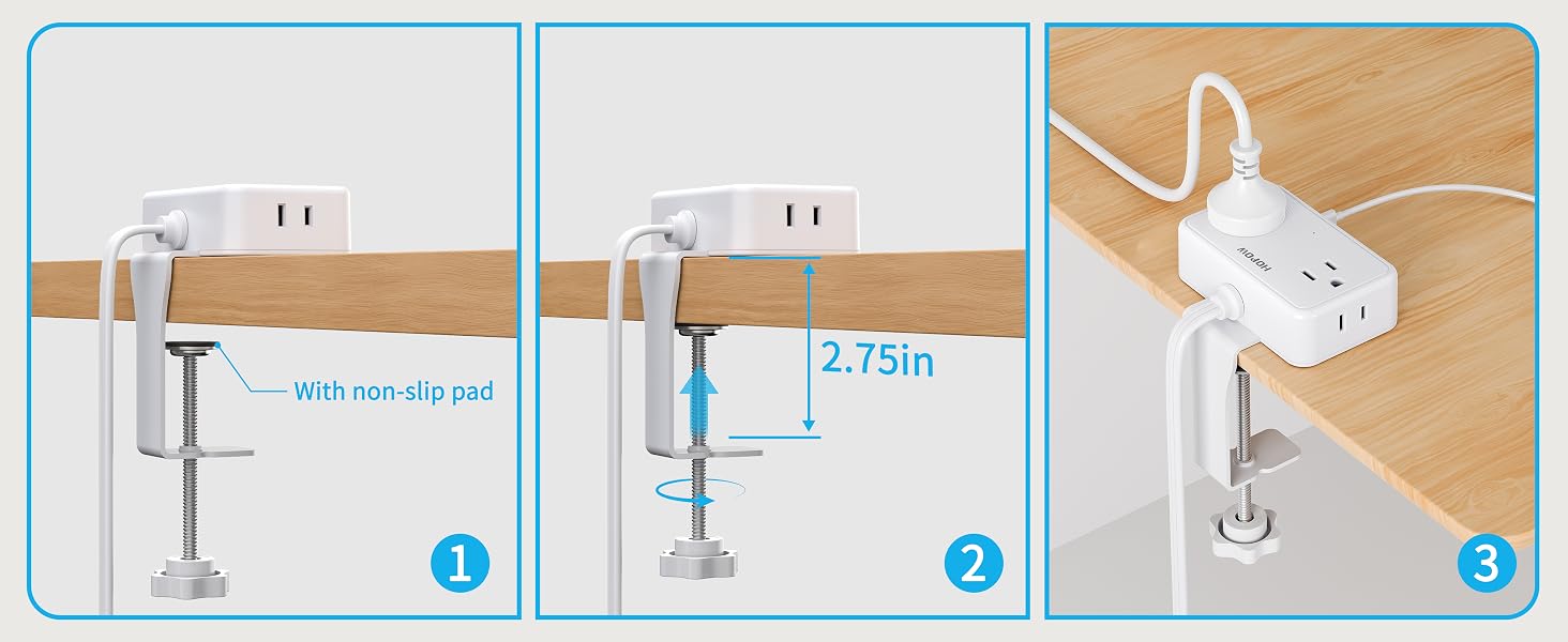under desk power strip