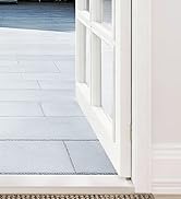 BEQHAUSE Dirt Trapper Door Mat 17" x 30" Half Circle Non Slip Washable Doormats Entrance Rugs Abs...