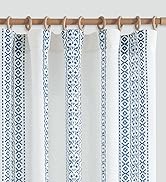 jinchan Boho Linen Curtains 84 Inches Long Country Farmhouse Printed Living Room Bedroom Curtains...