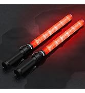 E-riding 2 Pack Traffic Wand, 21 Inch LED Traffic Control Wand with 3 Flashing Modes &amp; Side Clip,...