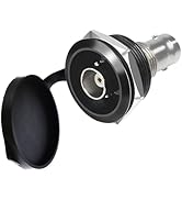 YiKaiEn 50 Ohm BNC Threaded Fixing Adapter Female-to-Female Panel Mount with Waterproof Cover - G...