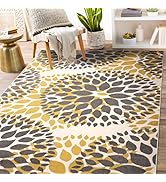 Rugshop Modern Floral Circles Design Easy Cleaning for Living Room,Bedroom,Home Office,Kitchen No...