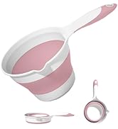 Collapsible Water Ladle Plastic Folding Dipper for Pet Bath Soaking Cleaning, Portable Water Pour...