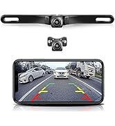 WiFi Car Wireless Backup Camera, GreenYi 5G 720P HD Car License Plate Rear / Front View Reverse C...