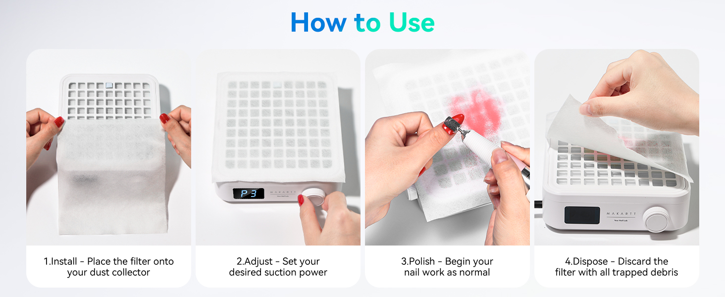 Nail Dust Collector Filter Paper