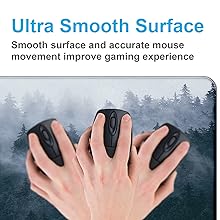 Large Elongated Gaming Mouse Pad With Stitched Edges