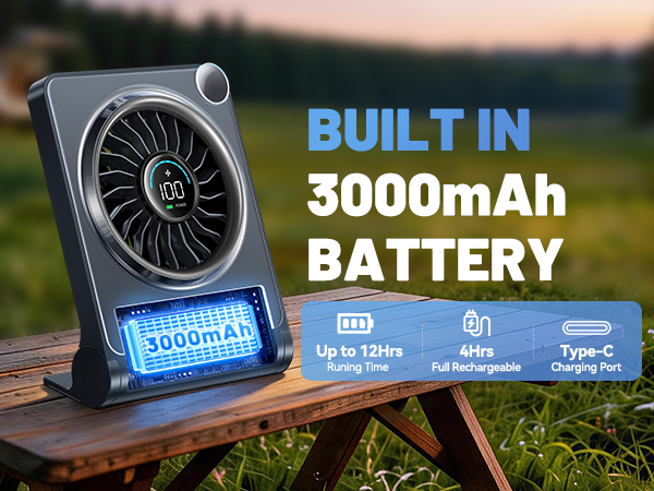 rechargeable desk fan