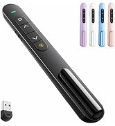 QUI Presentation Clicker for PowerPoint, RF 2.4GHz USB Wireless Presenter Remote with Volume Cont...