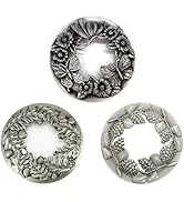 Hicello Candle Lid Antique Silver Candle Toppers Jar Candle Accessory Candle Topper Shade Jar Can...