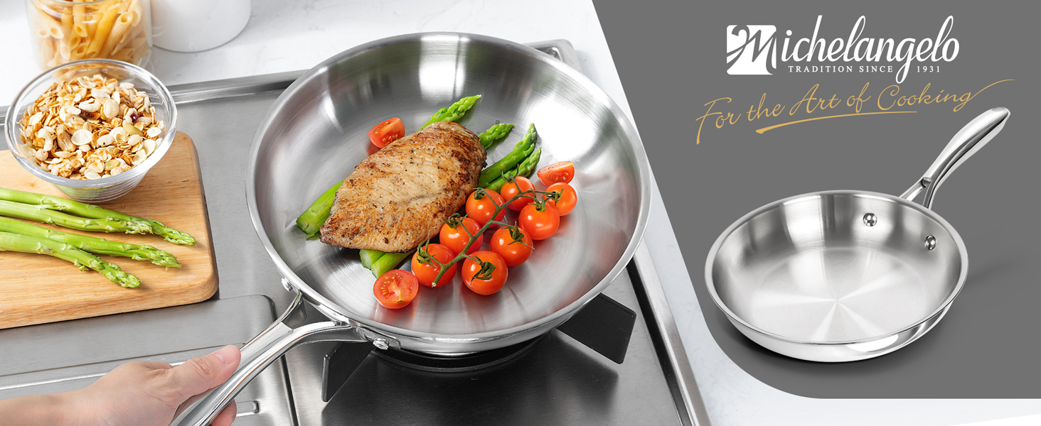 Stainless Steel Frying Pan 8 inch
