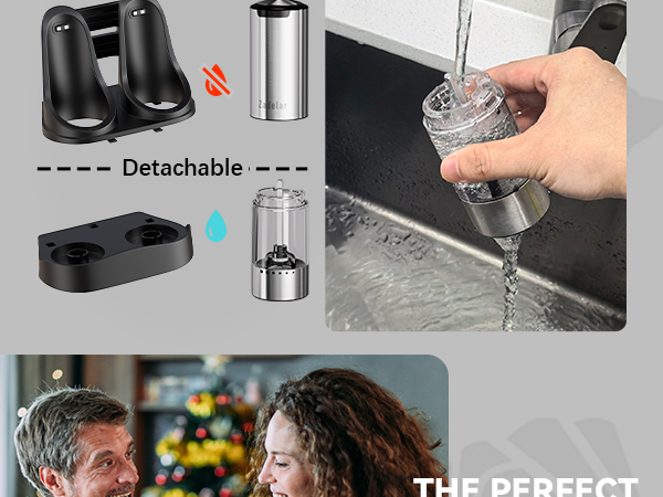Electric Rechargeable Salt and Pepper Grinder Set