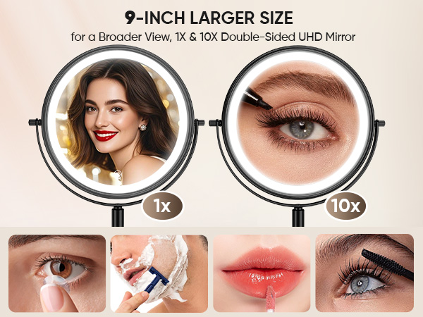 10x lighted magnifying mirror 10x magnifying mirror with light cordless makeup mirror with lights