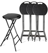 YOMT Folding Stools for Adults Portable, Backless 24 inch Folding Bar Stools, Heavy Duty Foldable...