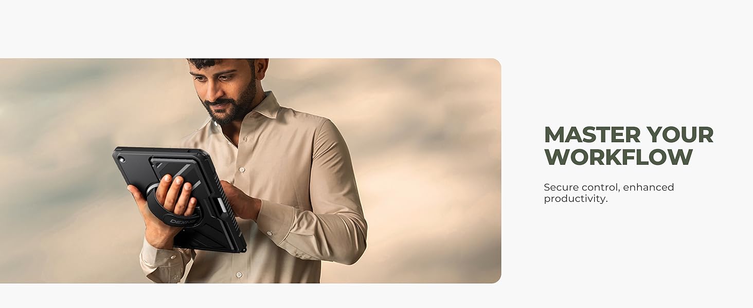 Dexnor for iPad 9th/8th/7th Generation Case with Raised Edges for Screen and Camera Protections