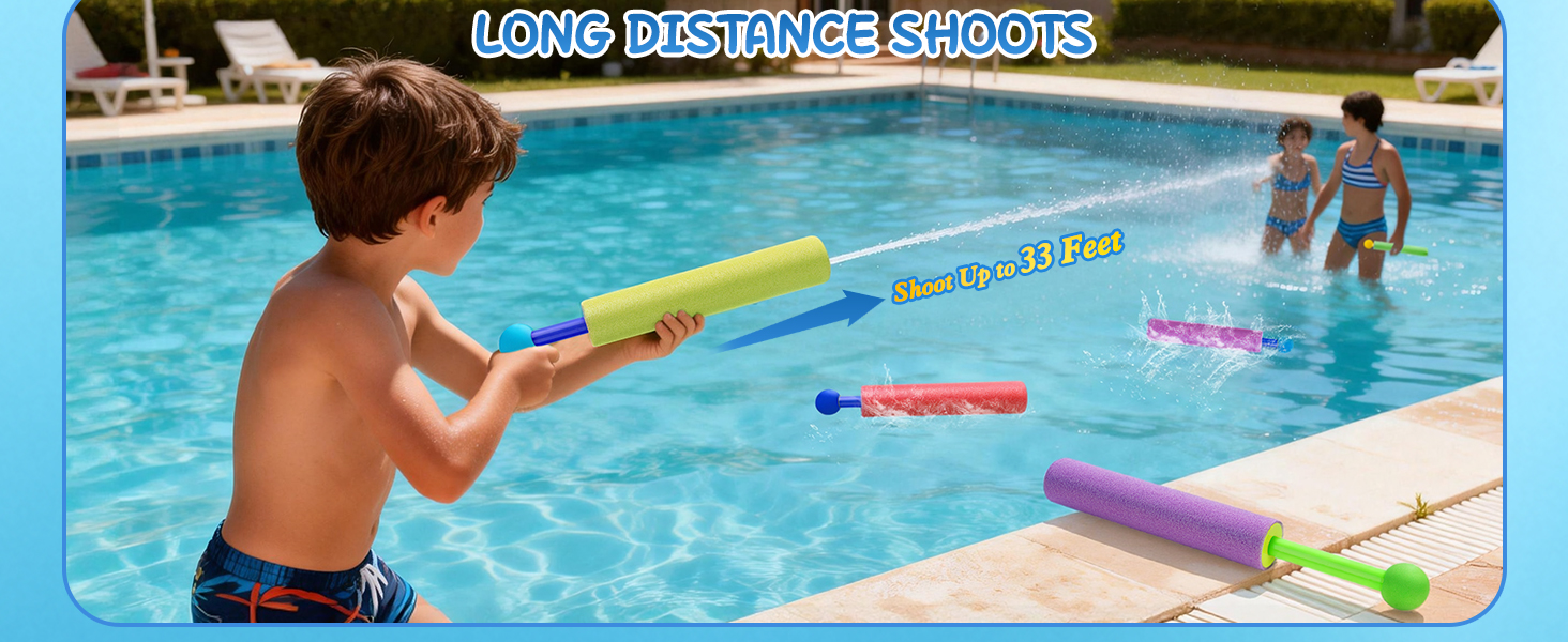 water gun blaster super soaker toys foam bulk squirt guns pool toys for kids ages 4-8 8-12