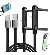 Konstreet 2-in-1 Invisible Stand Fast Charging Cable 65W USB-A Braided Fast Charging Cable Built-...