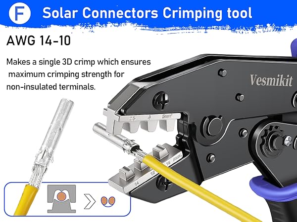 wire crimping tool for solar connectors