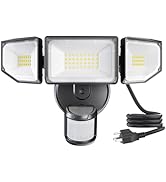 Abovizo 85W LED Security Lights Motion Sensor Light Outdoor Plug in, 8500LM Motion Llights for Ou...