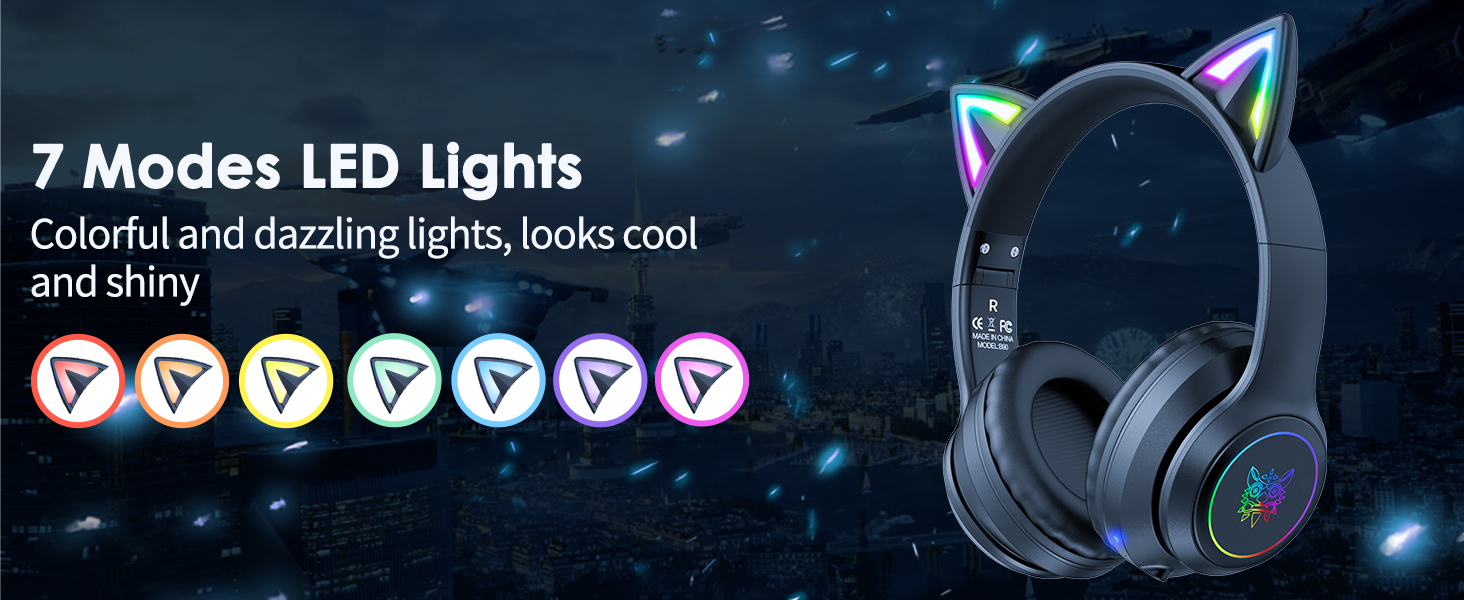 7 LED Lights Cat ears