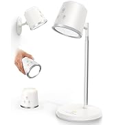 Modular LED Desk Lamp for Home Office, Eye-Caring Table Lamp Dimmable Rechargeable with 360°Adjus...