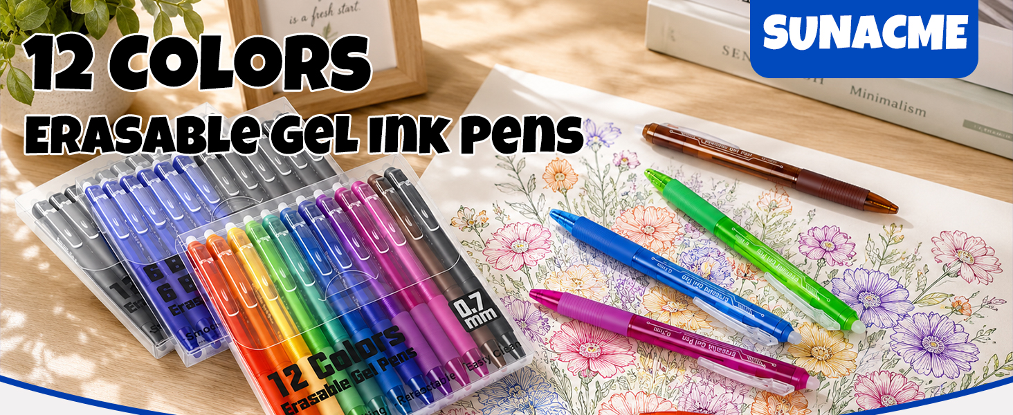 Erasable gel pens