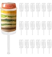 DOERDO 30Pcs Clear Cake Pop Shooter, Cake Stand, Round Shape Clear Push-Up Cake Holders for Cake ...