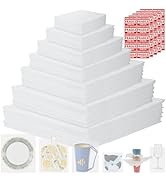 AOBOPLE 250 Pack 7 Size Foam Pouches &amp; Foam Sheets with Fragile Labels,Packing Supplies to Protec...