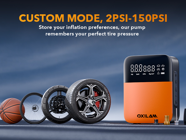 OXILAM C1 Tire Inflator Portable Air Compressor