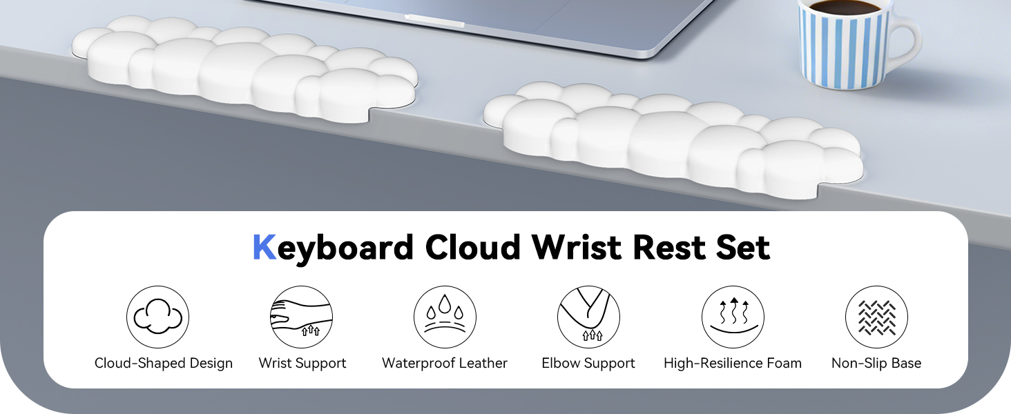 cloud wrist rest set