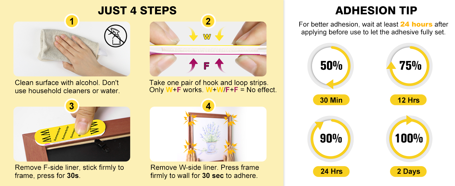 summerbrite picture hanging strips heavy duty for poster picture hangers without nails