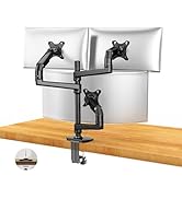 Ergounion Triple Monitor Mount - Adjustable 3 Monitor Desk Mount, Triple Monitor Stand for Screen...
