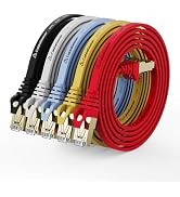 CableGeeker Cat 8 Ethernet Cable 3FT 5 Pack Multi Color, 40Gbps 2000Mhz High Speed LAN Network Ca...