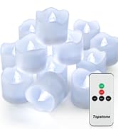 cold white remote tealights with timer