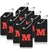 Gostwo 8 Pack Luggage Tags for Suitcases, 26 Initial Letter Travel Luggage Baggage Identification...