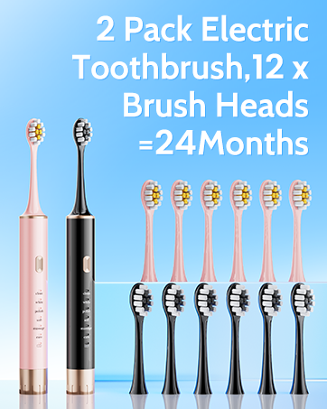 2 Pack electric toothbrush